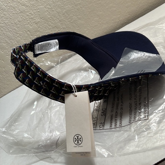 Tory Burch printed adjustable visor NWT Geo Print - Picture 5 of 6